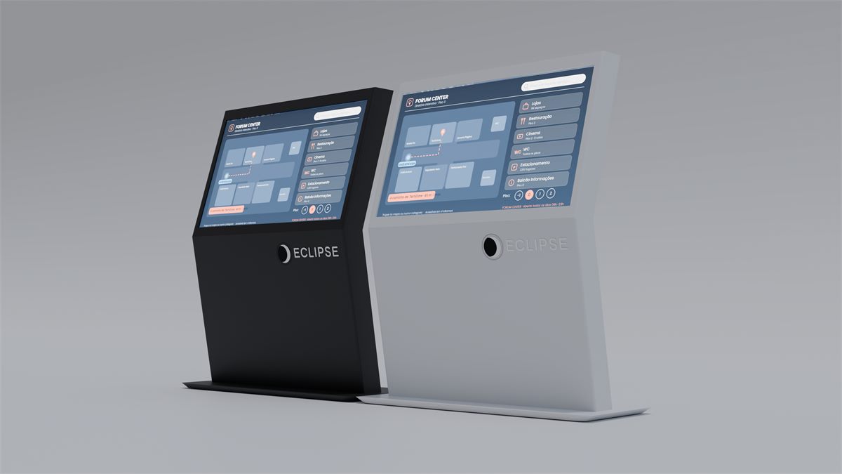UMBRA Interactive Kiosk — preto e branco